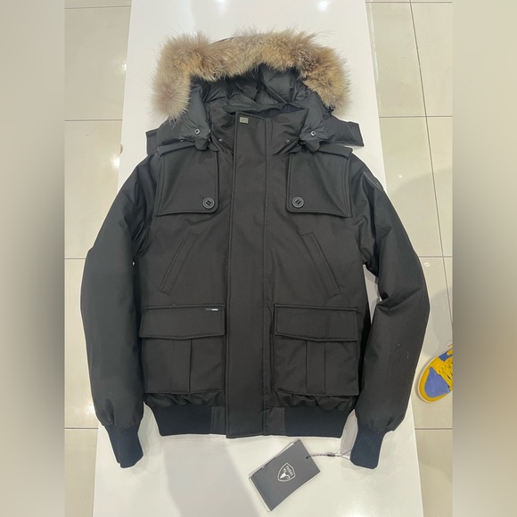 Nobis Cartel Down Fill Jacket Bomber Puffer Duck Down Black Men's Sz L New